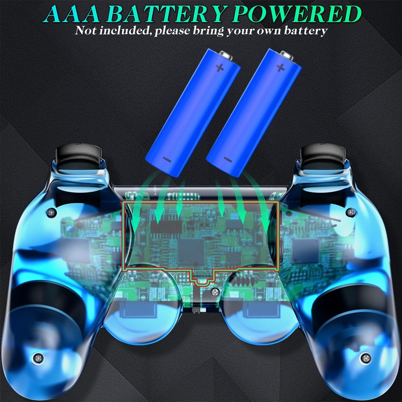 Degulan Wireless Controller Compatible with PS-2 Console, Remote Gamepad for