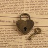 2 Sets Heart Shape Lock Mini Heart Shape Padlock Key