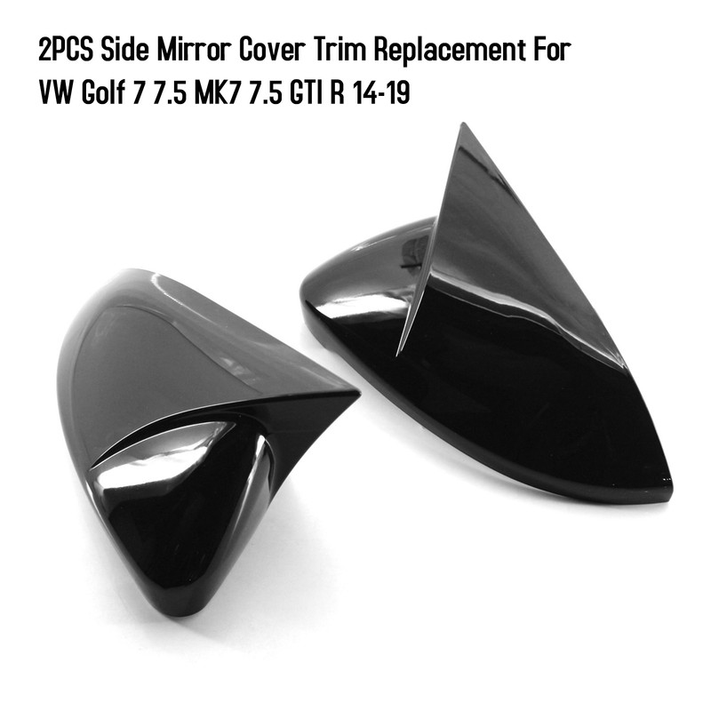 2PCS Side Mirror Cover Trim Replacement For VW 7 7.5