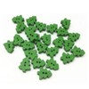 Trucraft - Green Wooden Christmas Tree Shaped Buttons - Pack