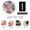 MISUD Red Press on Toenails Glossy Fake Toe Nails Glue