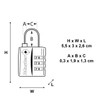 Master Lock 4680EURDBLK Combination Travel Padlock TSA Certified, Black, 5,5