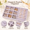 Velvet Jewelry Organizer Tray for Jewelry Storage – 6 Grid,