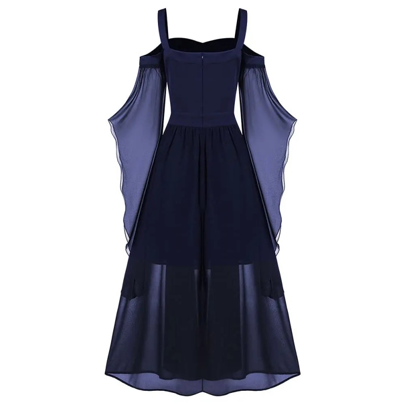 Women's Gothic Punk Style Off-the-shoulder Butterfly Sleeve Easter Cosplay Party