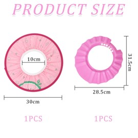 1 Piece Shampoo Cap And 1 Piece Children'S Waterproof Cap, Children'S Supplies, Bath Accessories, Shampoo Ear Protection Cap.