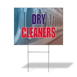 Fastasticdeals Weatherproof Yard Sign Dry Cleaners B Outdoor Advertising Printing Lawn Garden Cleaning 18x12 Inches 2 Sides Print