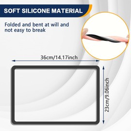 Middrivr Screen Protector Frame Compatible with Model 3 Model Y 2019-2024, Silicone Screen Edge Protector Frame, Car Interior Accessories for Center Console Screen Protection Decoration