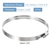 uxcell 8 Pcs Hose Clamps, Stainless Steel 5-9/16"- 6-1/2"(141-165mm) Adjustable