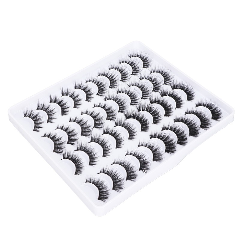 20 Pairs 6D False Eyelashes 4 Styles Long Thick Semi