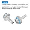 MECCANIXITY Hose Barb Fittings G1/4 x 6mm Thread Male Aluminum