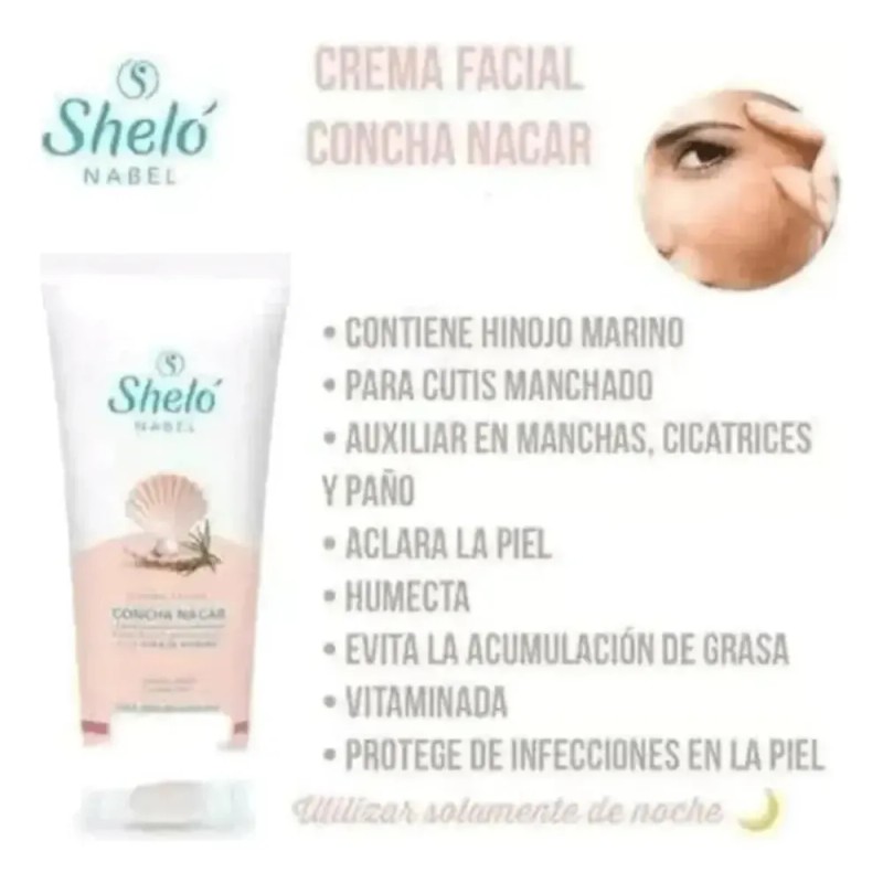 Crema Facial Concha Nácar Manchas, Cicatrices Y Paño 2piezas Todo