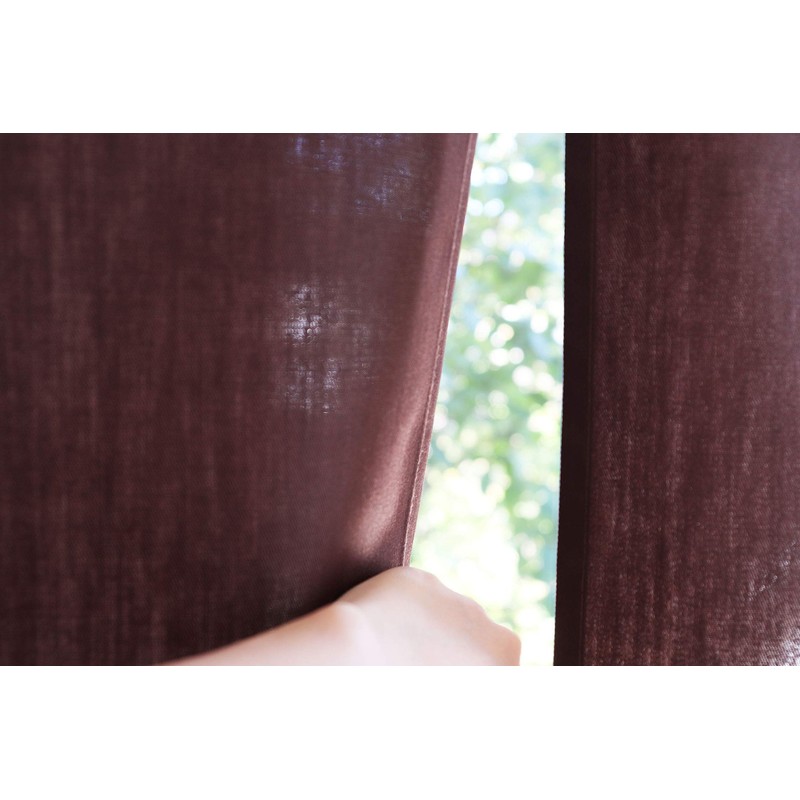 sunny day fabric noren, brown, width 33.5 x length 47.2