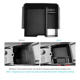 CDEFG for 2024 Ranger Center Console Organizer Tray for 2024 Ranger Raptor Lariat XLT XL Truck Middle Console Organizer 2024 Ranger Truck Armrest Tray Storage Box 2024 Ranger Accessories