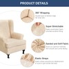Wing Chair Slipcovers 2 Pieces Stretch Spandex Wingback Chair Covers