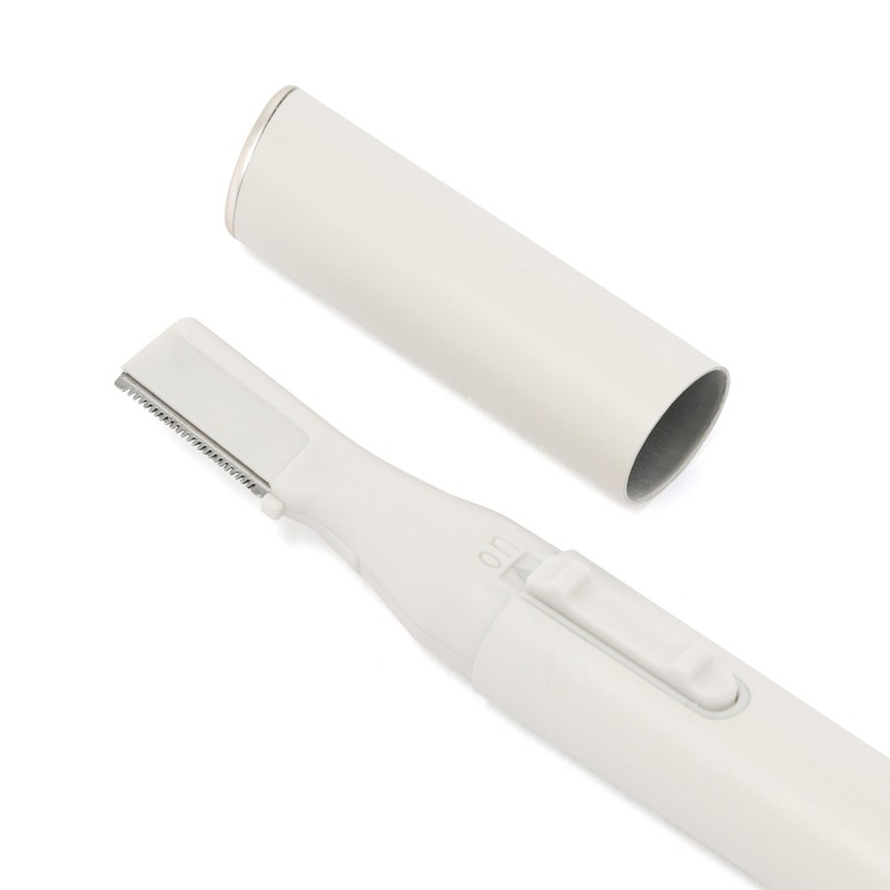 Francfranc Salon Compact Shaver White Face Shaver with Eyebrow Comb