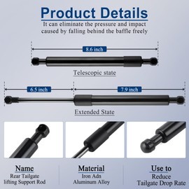 LivTee Truck Tailgate Assist, Fits for Ford F150 2015-2020, Trailer Gate Lift Assist, Truck Mods Replacement Accessories