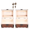 GANAZONO Money Pirate Treasure Wooden Stash 2Pcs Light Brown Wooden