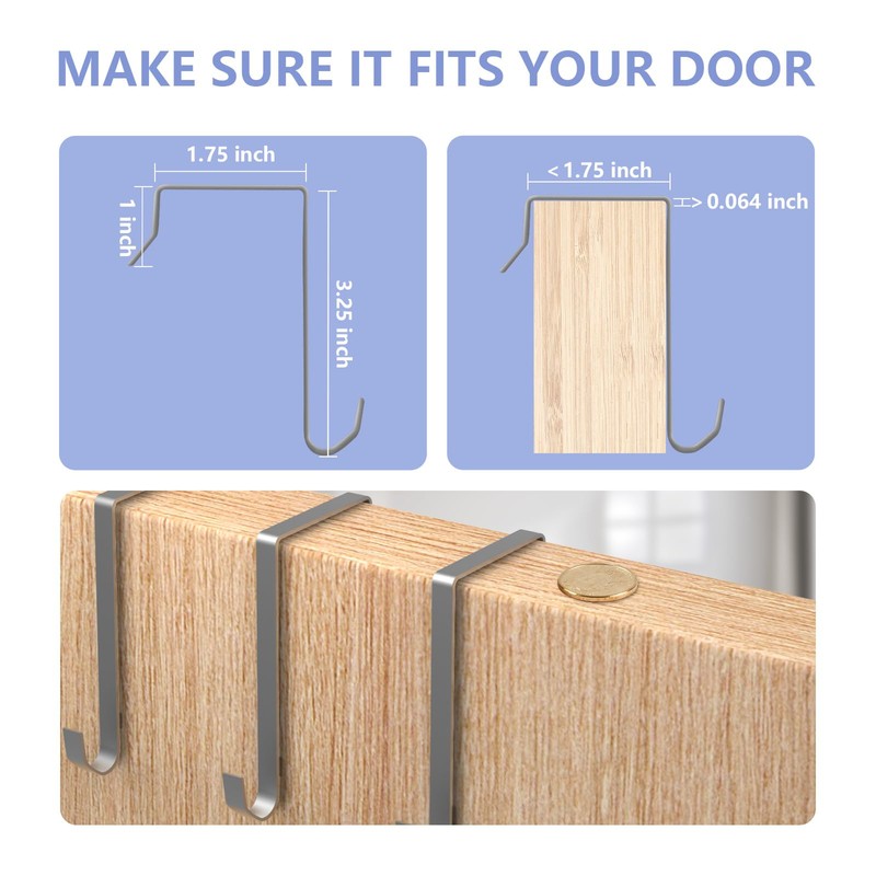 FENTEC 2 Pack Over the Door Shoe Organizer, Hanging Shoe