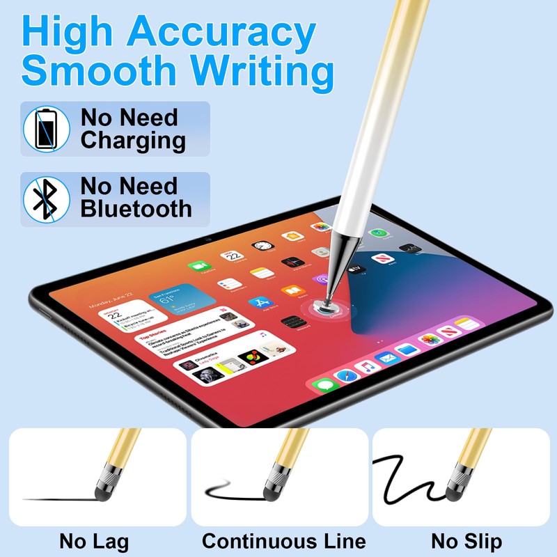 10 Rubber Tips+5 Transparent Disc Tips,High Precision and High Sensitivity