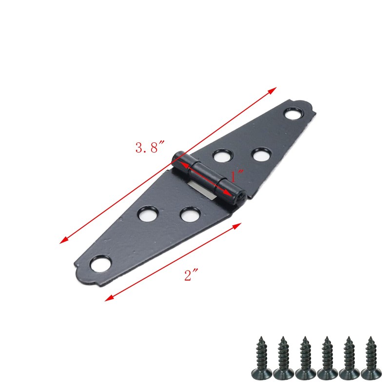 Geesatis 6 Pcs Strap Hinges Heavy Duty Hinge 2 inch