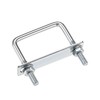 sourcing map Square U-Bolts 3-1/4"(82mm) Inner Width Carbon Steel M8