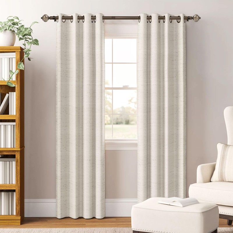 KAMANINA 1 Inch Curtain Rods for Windows 48 to 84