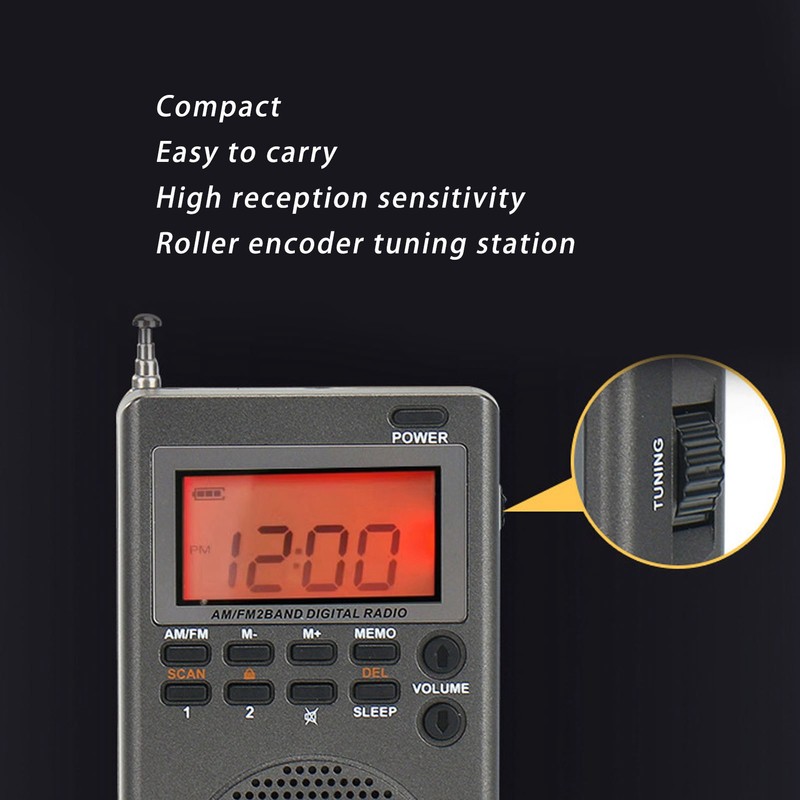 Portable AM FM Digital Radio Highly Sensitive Stable Low Power