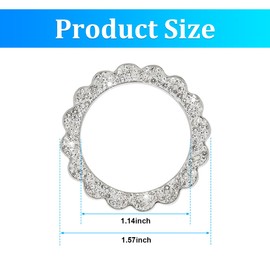 KHGUZ Bling Car Push to Start Button Sticker, Crystal Rhinestone Vehicle Engine Start Stop Ring Decal, Auto Interior Key Ignition Knob Ring Cover Accessories, Universal for Most Cars (White)