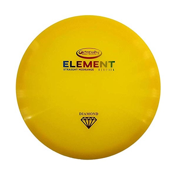 Gateway Disc Sports Diamond Element Midrange Golf Disc [Colors May Vary] - 176-180g