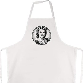 Azeeda 'Vintage Style Woman Portrait' Unisex Cooking Apron (AP00065048)