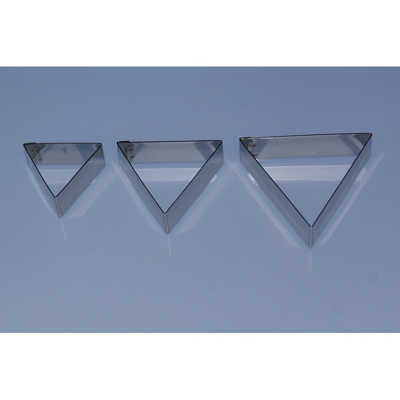 Triangle Cutter Set (30/40/50mm) - Stainless Steel Sugarcraft Cutter