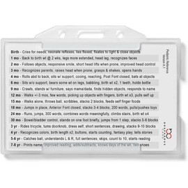 Generic Pediatric Vital Signs & Developmental Milestones Horizontal Badge Card for Nurse Student, Play Therapists (Pediatric)