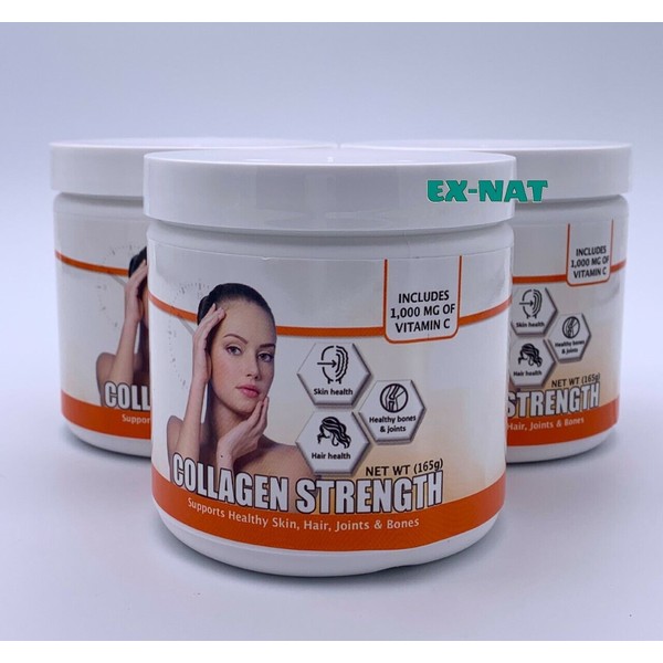 Colagen Hidrolizado Collagen Strength Powder 1000 mg With Vitamin C 100% Natural
