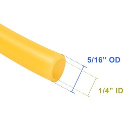 QuQuyi Natural Latex Rubber Tubing 1/4"(6mm) ID x 5/16"(9mm) OD, Tube Air Line Highly Elastic and Strong Speargun Band Slingshot Catapult Tube Rubber Hose Plain Color, 3.3ft Length