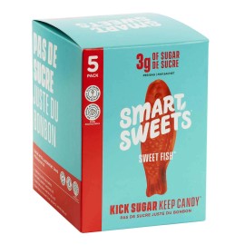 SmartSweets Inc. Smart Sweets Gummy Sweet Berry Fish Bulk Pack, 5 x 50g/1.75 oz. Bag