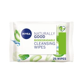 NIVEA Biodegradable Naturally Good Wipes (25 Wipes), Biodegradable Wipes Made from 100% Plant Fibres, Natural Make-Up Wipes, Face Wipes Makeup Remover