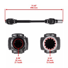 Caltric Rear Drive Shaft Yoke fits Kawasaki Mule 610 KAF400 4x4 2005-2016 Propeller Gear