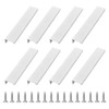 UFURMATE Back Mount Finger Edge Pull, 8Pcs White Aluminum Hidden