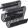 Jeffbaubl 36 Pack Black S Hooks, 2.4 Inch Heavy Duty
