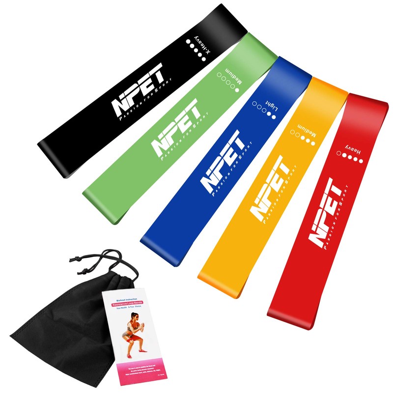 NPET Resistance Loop Bands, Resistance Exercise Bands for Home Fitness,