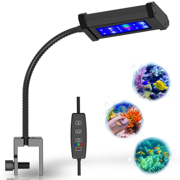 Lominie Mini Aquarium Light, 10W Nano Fish Tank Clip on