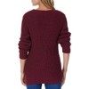 Nautica Women’s Single Cable Knit Tunic Sweater (Burgundy, Small)