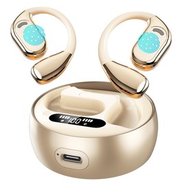 AI Wireless Earbuds with Earhooks, Bluetooth Headphones Real-Time 144 Language Translator Earbud, Hi-Fi Stereo Ear Buds,80Hrs Battery, LED Charging Case, Over-Ear Earbuds for Travel, Business