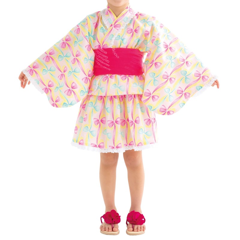 Sun Planning Pattern Pattern Yukata Dress (Separate Type) 6054
