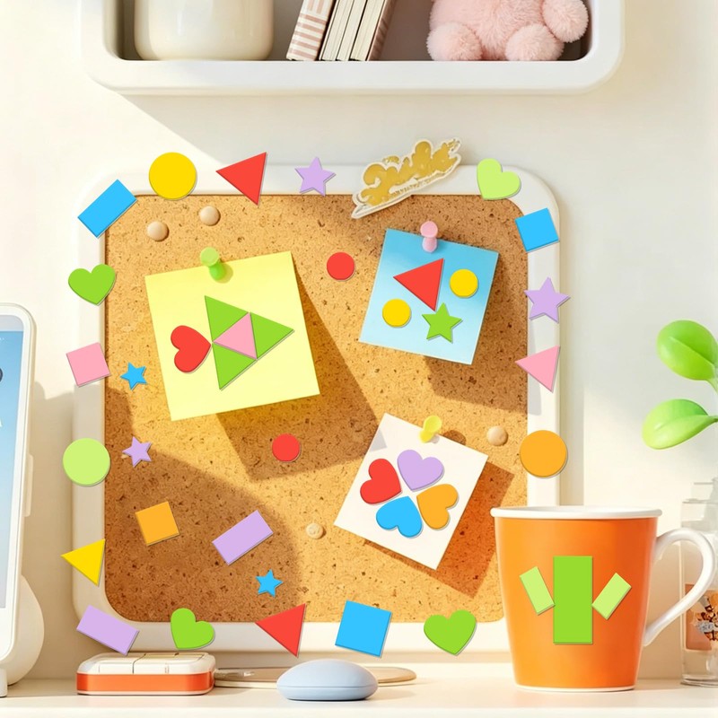 3260Pcs Foam Shape Stickers,EVA Foam Stickers with Assorted Shapes Colors