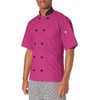 Uncommon Threads Unisex Havana Chef Coat Ss Mesh Blk Trm,