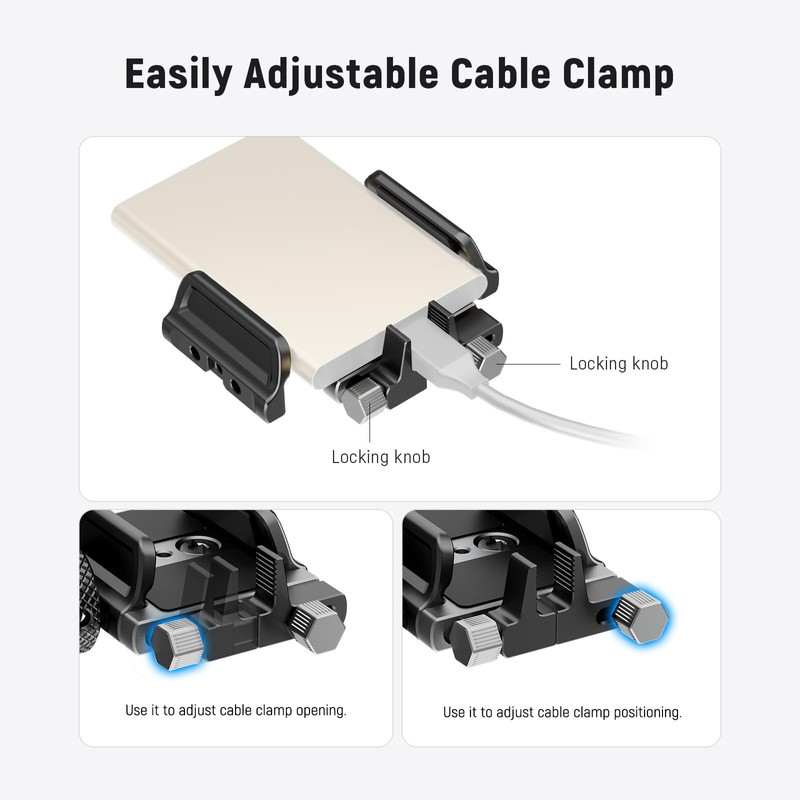 NEEWER Universal SSD Holder Mount Bracket with Cold Shoe Clamp,