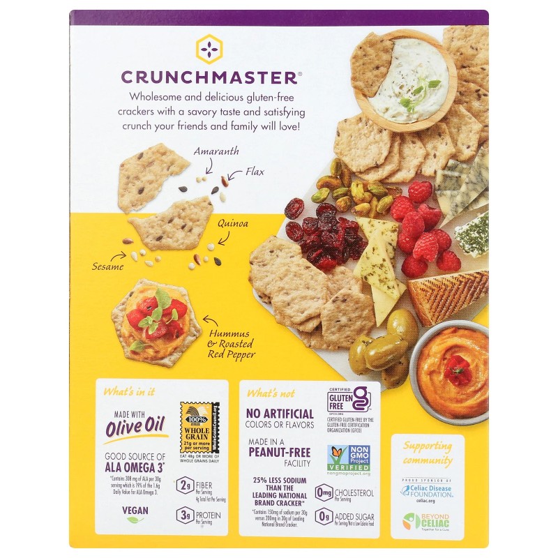 Crunchmaster CRACKER No Hydrogenated Fats No High Fructose Corn Syrup