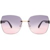 styleBREAKER 09020145 Women's Frameless Sunglasses with Tinted Rectangular Polycarbonate Lenses,
