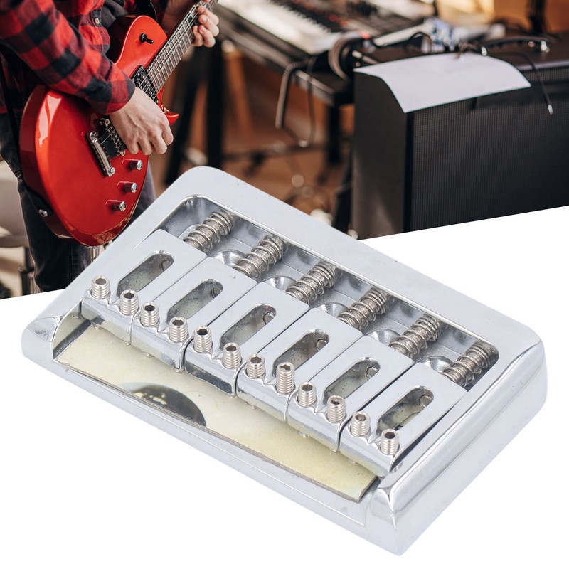 Hardtail Bridge with Saddles Metal 6 String Fixed Replacement for